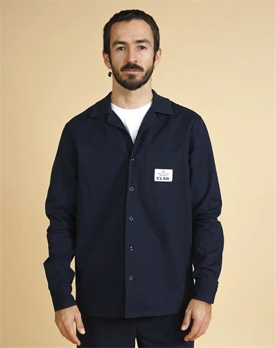 Elsk - Ripstop Mens Skjorte - Dark Navy